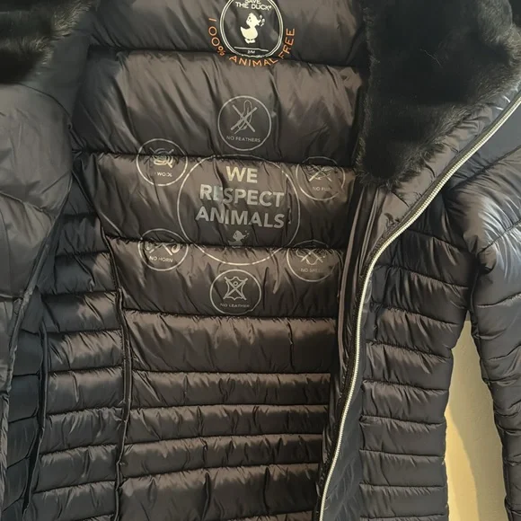 Save The Duck Caroline Water Resistant Coat with Faux Fur Lining - Picture 4 of 8